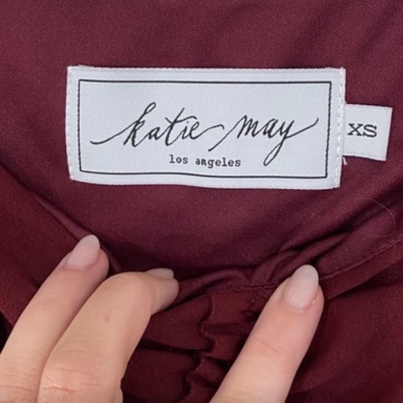 Katie May Imma Boss Mini Dress in Bordeaux - Picture 5 of 9